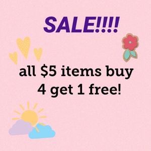 SALE buy 4 get 1 free